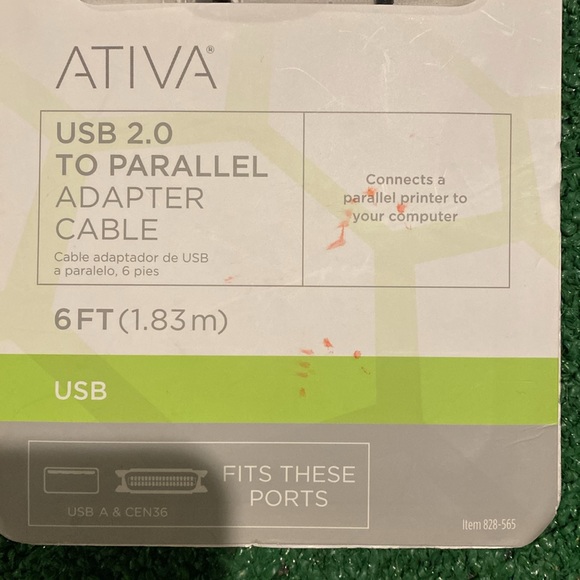 Ativa USB 2.0 to Parallel Adapter Cable - Picture 3 of 4